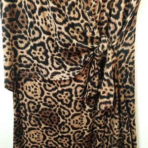 Long sleeve leopard print dress SIZE LARGE